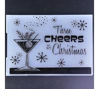 KWELLAM Merry Christmas Three Cheers it's Christmas Snowflake Background Plastic Embossing Folders for Card Making Scrapbooking and Other Paper Crafts 3100802