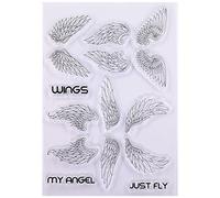 KWELLAM Wings My Angel Just Fly Clear Stamps for Card Making Decoration and DIY Scrapbooking 21032936