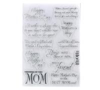 KWELLAM Words Happy Mother's Day Thing of You Mom Clear Stamps for Card Making Decoration and DIY Scrapbooking 21032934