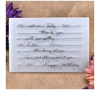 KWELLAM Words Thank You with Sympathy Hello Thinking of You Happy Birthday Stamps for Card Making Decoration and DIY Scrapbooking 9092020