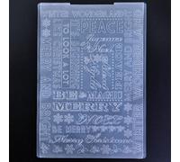 KWELLAM Words Winter Wonderland Merry And Bright Background Plastic Embossing Folders for Card Making Scrapbooking and Other Paper Crafts 3100810