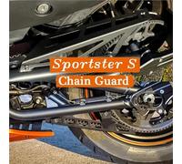 KWEZ Motorcycle chain guard Motorcycle Belt Guard Fit For Sportster S 1250 RH 1250S 2021 2022 Chain Protection Cover Guide Wheel Slide sprocket guard(Combination)