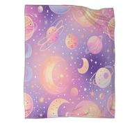 KWFYBEHZ Moon, Planets Throw Blanket - Super Soft, Lightweight, Warm Cosy Throws for Couch, Bed, Travel, Sofa - 50x60inch(127x152cm)