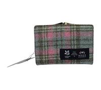 KWH Glen Appin of Scotland Authentic Moon Tweed Ladies Mint Green Pink Belby Short Purse Wallet