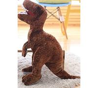 KWIBYBGS 40-110Cm Mouth Openannosaurus T-Rex Triceratops Stuffed Dinosaur Doll Lifelike Printing Standing Dino Gift/T-Rexbrown/70Cm