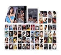 KWIBYBGS 55Pcs Black-Pink Photo Cards Kpop Bp Solo Cards,Black&Pink New Album Greeting Cards Jisoo,Rosé,Lisa Rockstar Cards with Box