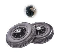 KWIBYBGS 7Inch Wheelchair Front Wheel Replacement 2Pcs, Pu Solid Tire Wheel,Wheel Assembly for Wheelchair, 5/16" (8 Mm) Bearing/Black/17.5Cm/7Inch