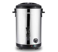 KWIBYBGS Hot Water Urn Dispenser with Temperature Control for Coffee,Commercial Double Wall Stainless Steel Coffee Urn/Black/10L