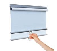 KWIBYBGS Temporary Blackout Blinds,100% Thermal Rolleres,No Drill Window Coverains,Retractable Roll Upe/White/140 * 150Cm(55.1 * 59In)