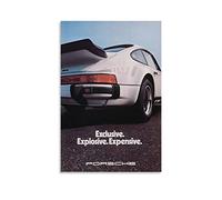 KWID Sports Car Poster for Porsche 911 Turbo Vintage Racing Car Poster Decorative Painting Canvas Wall Posters And Art Picture Print Modern Family Bedroom Decor Posters 16x24inch(40x60cm)