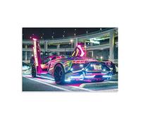 KWID Supercar Poster for Neon Lights Lamborghini Sports Car Poster Decorative Painting Canvas Wall Posters And Art Picture Print Modern Family Bedroom Decor Posters 24x36inch(60x90cm)