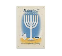 KWID Vintage Poster Shalom Y’all Poster Decorative Painting Canvas Wall Posters And Art Picture Print Modern Family Bedroom Decor Posters 12x18inch(30x45cm)