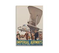 KWID Vintage Travel Poster Imperial Airways Poster Decorative Painting Canvas 20x30inch(50x75cm)