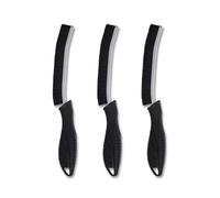 KWIK CLEAN Crevice Grout Cleaning Brush, Bathroom Tile Groove Gap, Car Cleaner, Scrubber Tool Magic Brush, Keyboard Thin Brush for Home Kitchen Sink Oven Shoe Window (3, Black)