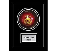Kwik Picture Framing Ltd Cricket Ball Display Case | 3 Inch Deep 3D Box Frame 8 x 8 Inch | Signed Cricket Ball Frame | Black Mount - Black Frame | Made in The UK