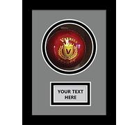 Kwik Picture Framing Ltd Cricket Ball Display Case | 3 Inch Deep 3D Box Frame 8 x 8 Inch | Signed Cricket Ball Frame | Grey Mount - Black Frame | Made in The UK