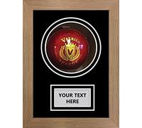 Kwik Picture Framing Ltd Cricket Ball Display Case | 3 Inch Deep 3D Box Frame 8 x 8 Inch | Signed Cricket Ball Frame | Black Mount - Oak Frame | Made in The UK