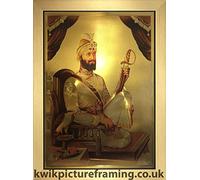 Kwik Picture Framing Ltd Guru Gobind Singh Ji Khalsa Panth In Size - 12 X 8 | Gold Frame