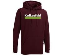 Kwikasfuki Mens Funny Biker Kawasaki Hoody For Fans of Motorbike Ninja Racing