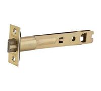 Kwikset 83014-015 3014 US3 Polished Brass Entry Deadlatch CP Security 5-Inch Door Latch, 1 Pack
