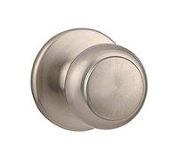 Kwikset 92001-571 Cove Door Knob with Traditional Round Shape for Inside Home Hallway or Closets Passage in Satin Nickel