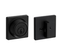 Kwikset 96600-744 660 Contemporary Deadbolt Series, Matte Black, Square