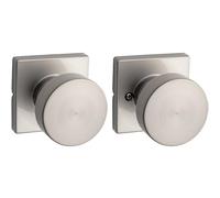 Kwikset 97300-933 Pismo Bedroom/Bathroom Door Knob, Round, Satin Nickel
