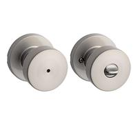Kwikset 97300-933 Pismo Door Knob, Round, Satin Nickel