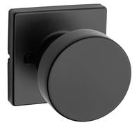 Kwikset 97402-854 Pismo Keyed Entry Door Knob Featuring SmartKey Security, Round, Iron Black