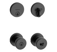 Kwikset 99910-070 Pismo Deadbolt Combo Pack, Matte Black