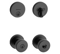 Kwikset 99910-070 Pismo Deadbolt Combo Pack, Matte Black