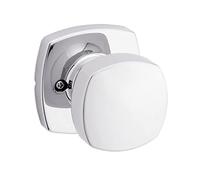 Kwikset Arroyo Knob Dummy Door Knob, Single Sided Handle for Closets, French Double Doors, and Pantry, Polished Chrome Non-Turning Interior Push/Pull Door Knob