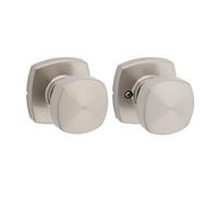 Kwikset Arroyo Passage Hall/Closet Knob with Soft Modern Rose in Satin Nickel 97200-920