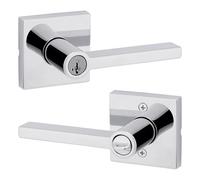 Kwikset Halifax Keyed Entry Door Lever Featuring SmartKey Security in Polished Chrome