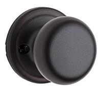 Kwikset Hancock Dummy Door Knob, Single Sided Handle for Closets, French Double Doors, and Pantry, Venetian Bronze Non-Turning Interior Push/Pull Door Knob, with Microban Protection