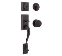 Kwikset Hawthorne Single Cylinder Handleset w/Juno Knob Featuring SmartKey in Venetian Bronze