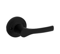 Kwikset Henley Single Sided Dummy Door Lever, Reversible Non-Turning Push/Pull Handle, Use on Pantry, Closet, and French Doors, with Microban Protection in Matte Black