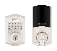 Kwikset HomeConnect 620 Z-Wave Long Range Enabled Keypad Smart Lock Convenient Keyless Entry, Customizable User Codes, Ring Alarm Compatible, Hub Required, Sold Separately Satin Nickel Traditional