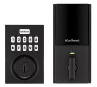 Kwikset HomeConnect 620 Z-Wave Long Range Enabled Keypad Smart Lock Convenient Keyless Entry, Customizable User Codes, Ring Alarm Compatible, Hub Required, Sold Separately Matte Black Contemporary