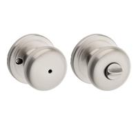 Kwikset Juno Bed/Bath Knob in Satin Nickel
