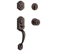 Kwikset Montara Single Cylinder Handleset w/Juno Knob Featuring SmartKey in Venetian Bronze