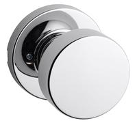 Kwikset Pismo Dummy Door Knob, Single Sided Handle for Closets, French Double Doors, and Pantry, Polished Chrome Non-Turning Interior Push/Pull Door Knob