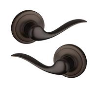 Kwikset Tustin Interior Passage Door Handle, Lever for Closet and Hallway Doors, Reversible Non-Locking Handle Lever, Venetian Bronze, with Microban Protection