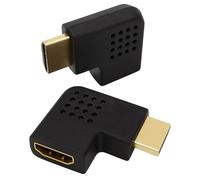 kwinfei 2PCS 8K HDMI 90 and 270 Degree Angled Adapters Combo, HDMI 2.1 L-Shaped Elbow Connector for TV Stick, PS5, Projector, Monitor, Wall Mounted Display, 48Gbps, 4K 120Hz, Dolby Vision HDR ARC