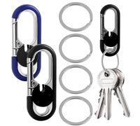 kwinfei 2PCS Car Keychain for Men with Double Key Rings and Hook, Anti-Loss Metal Key Ring Organizer, Personalized Keychain for Car Keys, House Keys, Office Key Management, Durable and Stylish