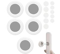 kwinfei 5PCS Magnetic Remote Control Holder Wall Mount, Super Strong Adhesive Remote Holder Wall Mounted Organizer, Space-Saving Wall Remote Control Holder for TV, AC, Fan