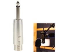 kwinfei Jack to XLR Female Adapter 1/4 Inch,Heavy-Duty Audio Converter for Microphones, Pre-amps, Mixers & PA Systems with Zinc-Alloy Shell & Gold-Plated Contacts