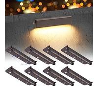 Kwinmyso 8-Packs 3W 7 Inch LED Hardscape Paver Lighting,12V AC/DC Low Voltage Retaining Wall Lights,LED Landscape Lighting,2700K Soft White Outdoor Step Light,50,000 Hours Lifespan