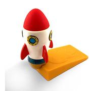 Kwirkworks Rocket Door Stopper - Fun Space-Themed Decor for Kids' Rooms, Non-Slip & Durable PVC EVA Material, Safe & Gentle on Floors - Perfect for Little Astronauts