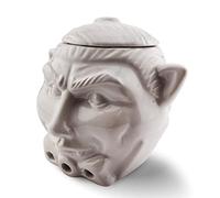 Kwirkworks Spooky Dracula Garlic Pot - Unique Ceramic Container with Three Ventilation Holes for Fresh Garlic Storage